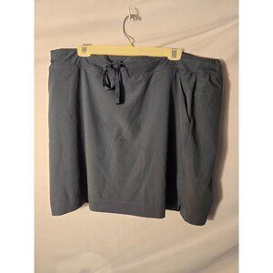 Athletic Skort Workout Gray Biker Shorts Under Womens Plus Size 4X Stretch